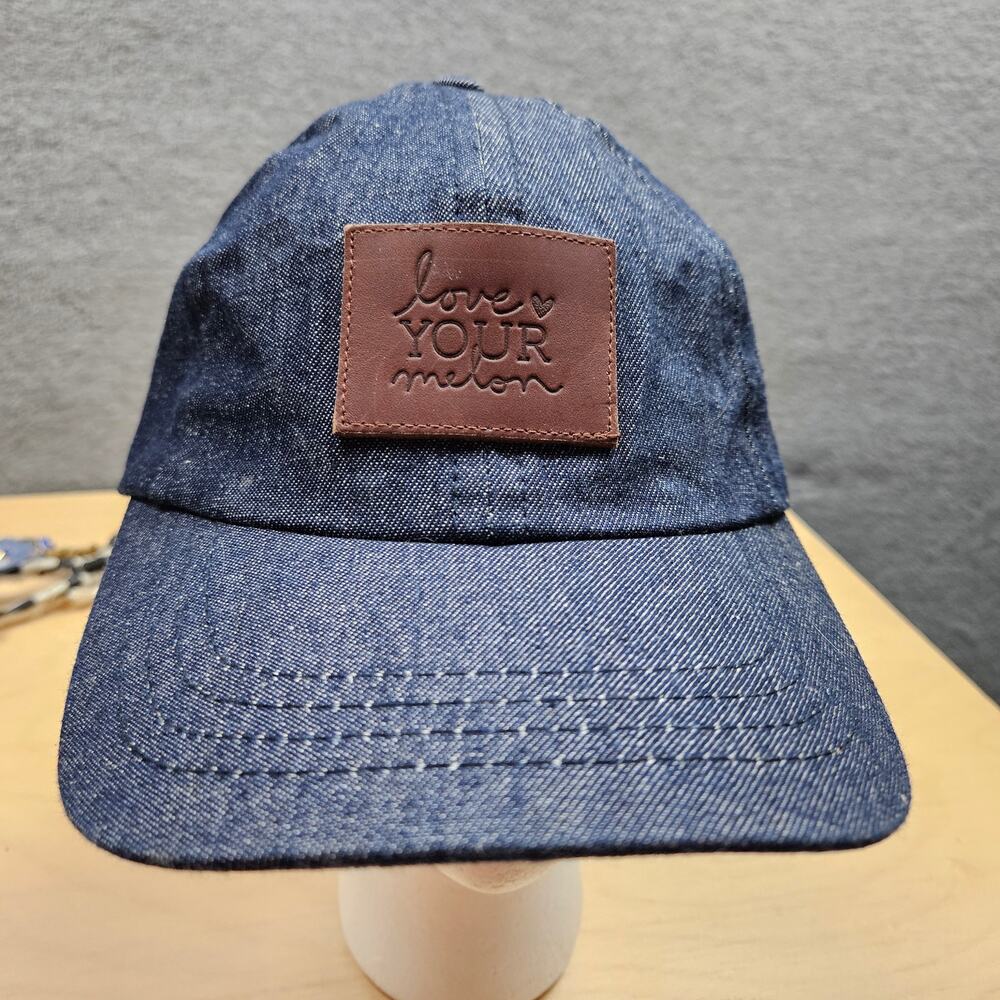 Love Your Melon Baseball Cap Made of Blue Denim Made in USA Strapback Closure